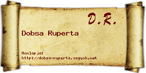 Dobsa Ruperta névjegykártya